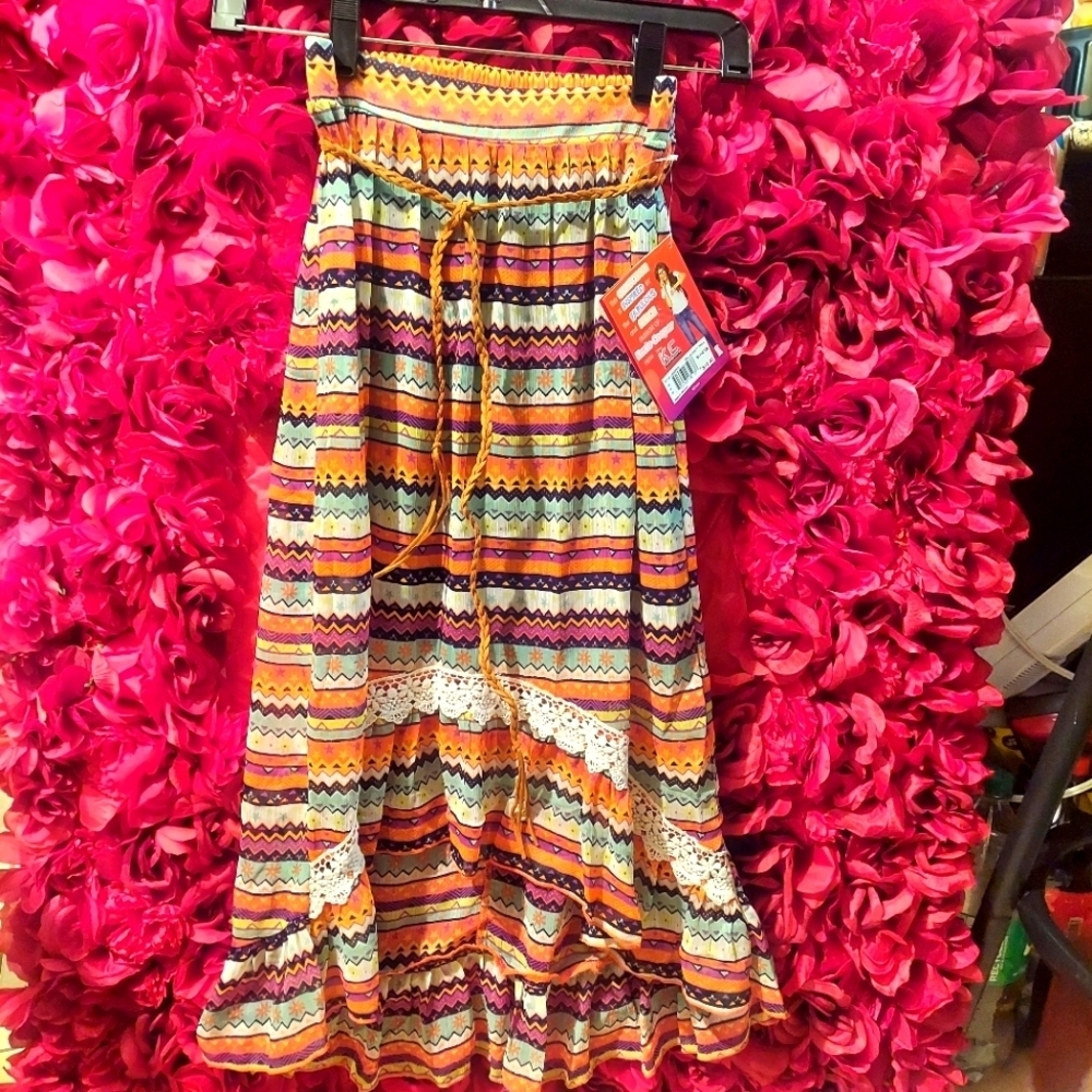 D-Signed 💥 Disney Girls NWT 💥 Size M 10/12 Tribal High/Low maxi skirt